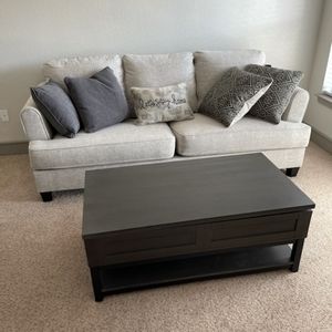 Couch and cocktail table